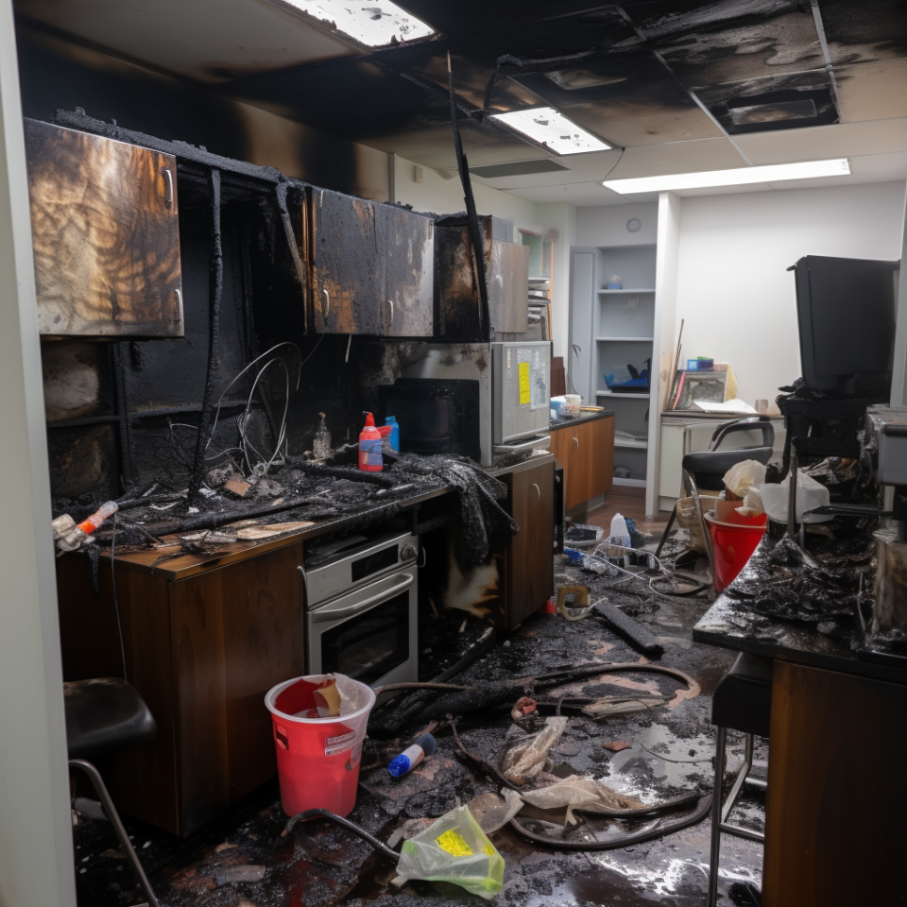 Image of a Kitchen fire